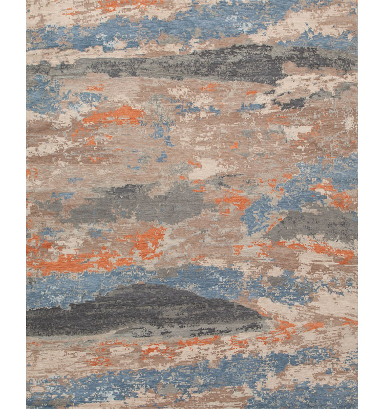 Petra Wool Abstract Area Rug, Rectangle 8' x 10'