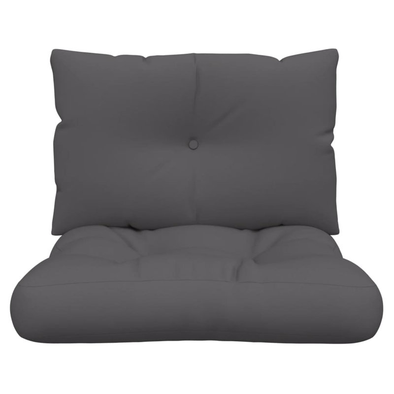 17 Stories Pallet Cushions 2 Pcs Taupe Fabric, Anthracite