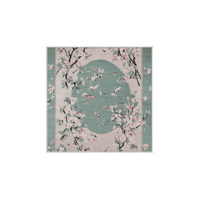 Machine Washable Green Area Rug