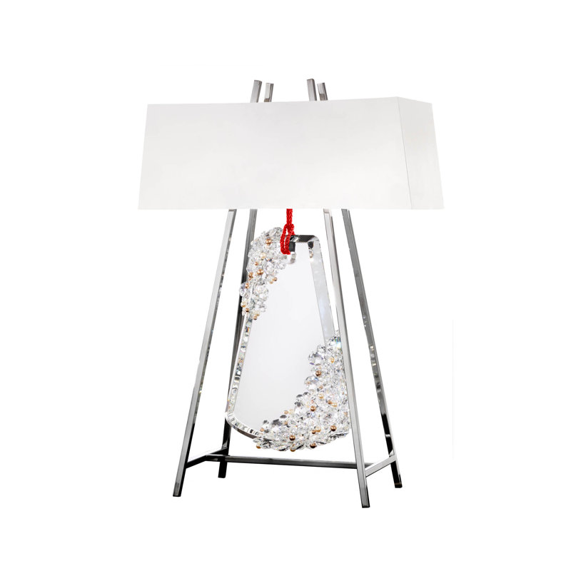 Flora Metal Table Lamp, Red