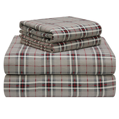 Flannel Plaid Sheet Set