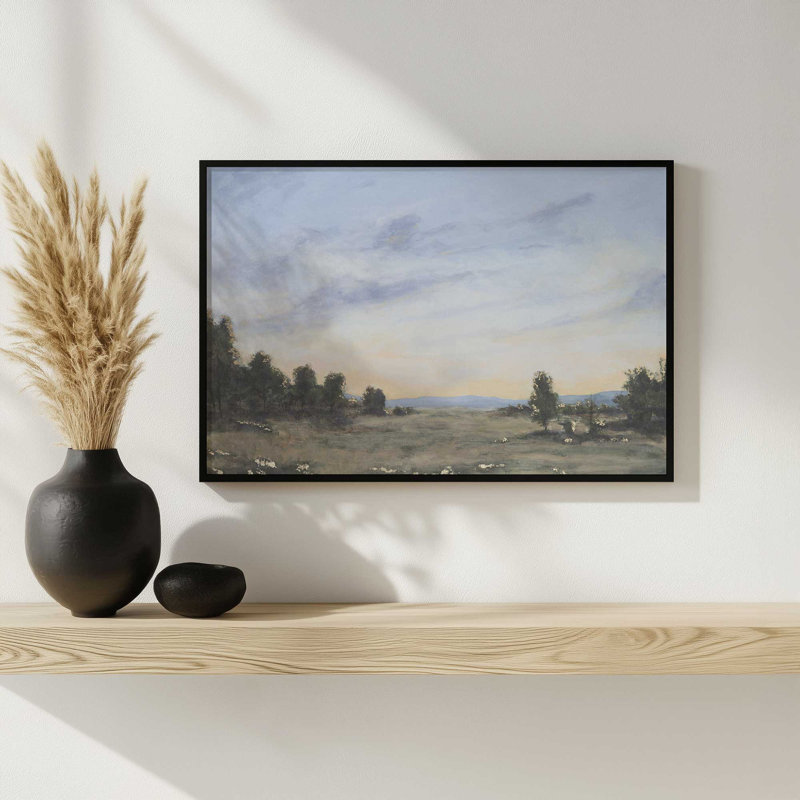 «Sundown Expanse I» par Michael Willett, reproduction d'art, Impression sur cadre ouvert sans papier mat, Noir, 12" H x 16" W