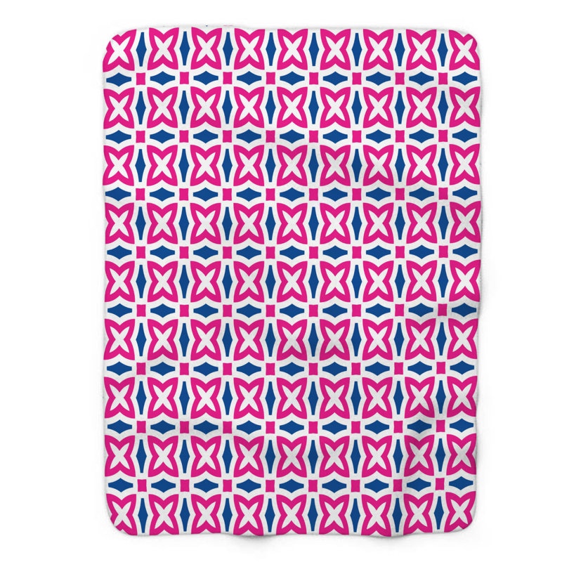 Shapes rose - 1 pièce Sherpa Premium, Lit simple