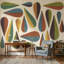 Mid Century Modern Wallpaper Retro Removable Modern Wall Decor-56097180-56097168