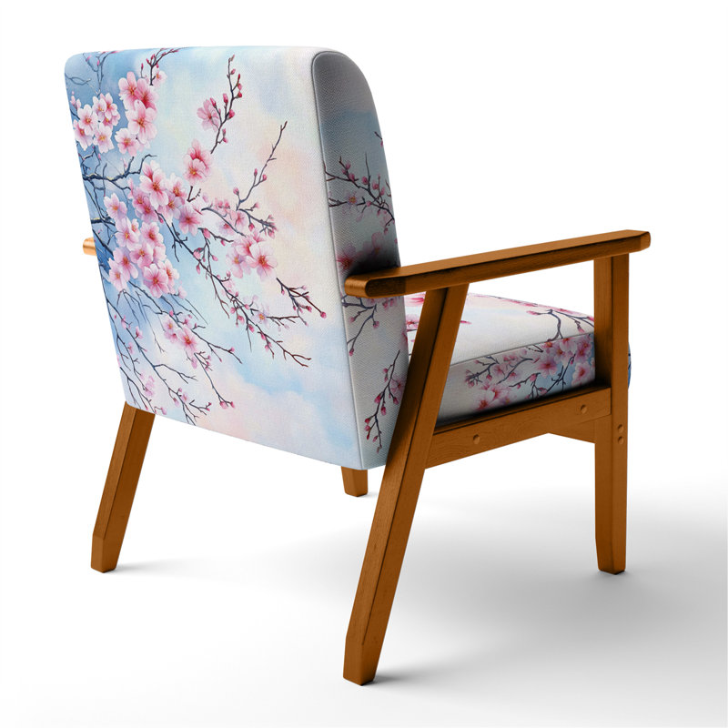 Fauteuil Cherry Blossom, Brown Square Arms