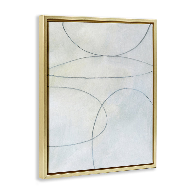 «Oblong Shapes Doodle Floater», art mural sur toile par Victoria Barnes, H 21 po x l 17 po x P 1,7 po