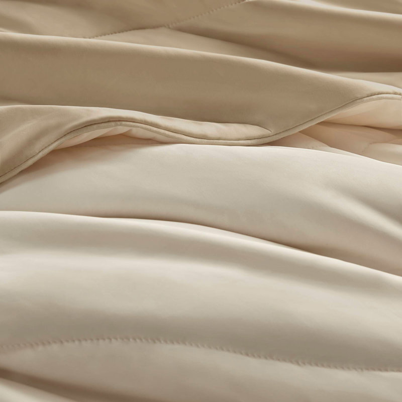 1-Piece Full/Queen Reversible Tencel Comforter Blanket,Linen