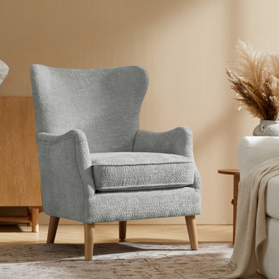 Ebbert 28.5" W Boucle Wingback Armchair