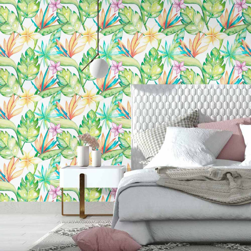 Rouleau de papier peint Secaucus, L 96 po x l 24 po, Multicolore