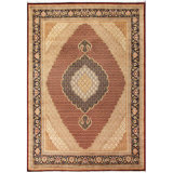 Baku Hand Knotted Wool Oriental Area Rug in Beige/Brown
