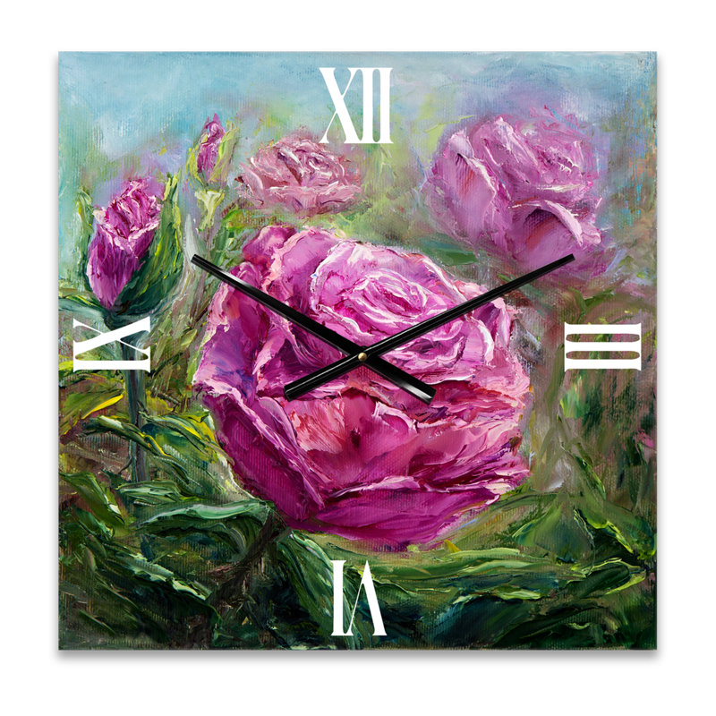 Horloge murale Bouquet de pivoines, Petit