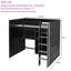 Lit mezzanine double avec bureau intégré-148962798