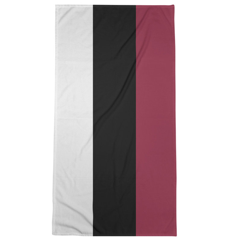 Bath Towel, Black/Brick Red