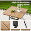 Ensemble repas 5 pièces pour l'extérieur avec 4 chaises pivotantes et table carrée en acier de 35,4 po-133653590-133653591