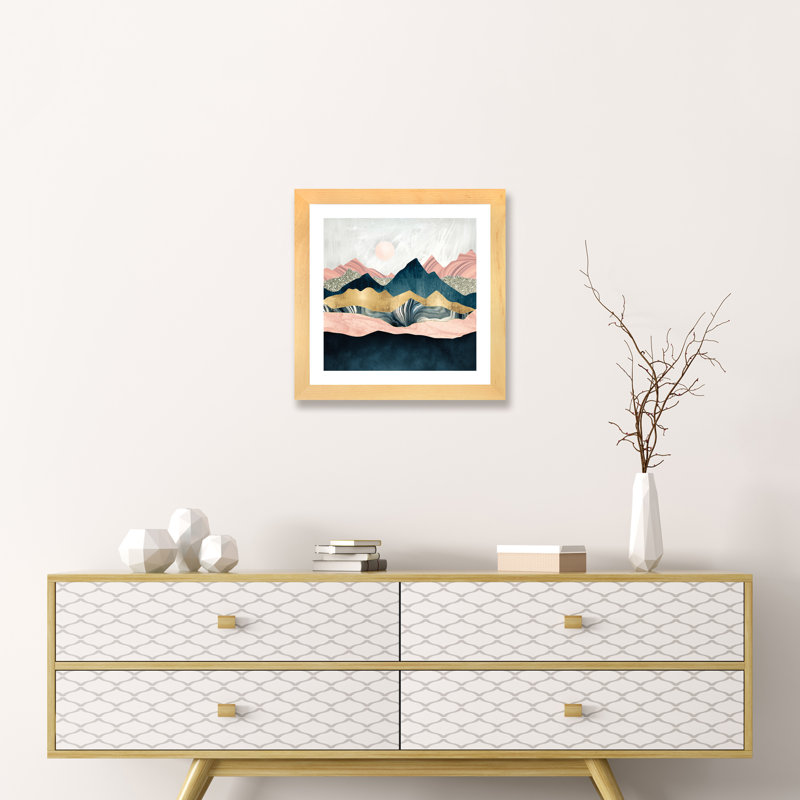 « peluchey peaks » par spacefrog designs-print, H 16 po x l 16 po x P 1 po, Papier avec cadre beige