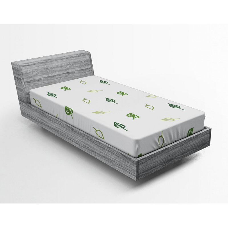 Microfiber Floral Fitted Sheet, Twin Fitted Sheet