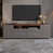 Gris / bois brun foncé