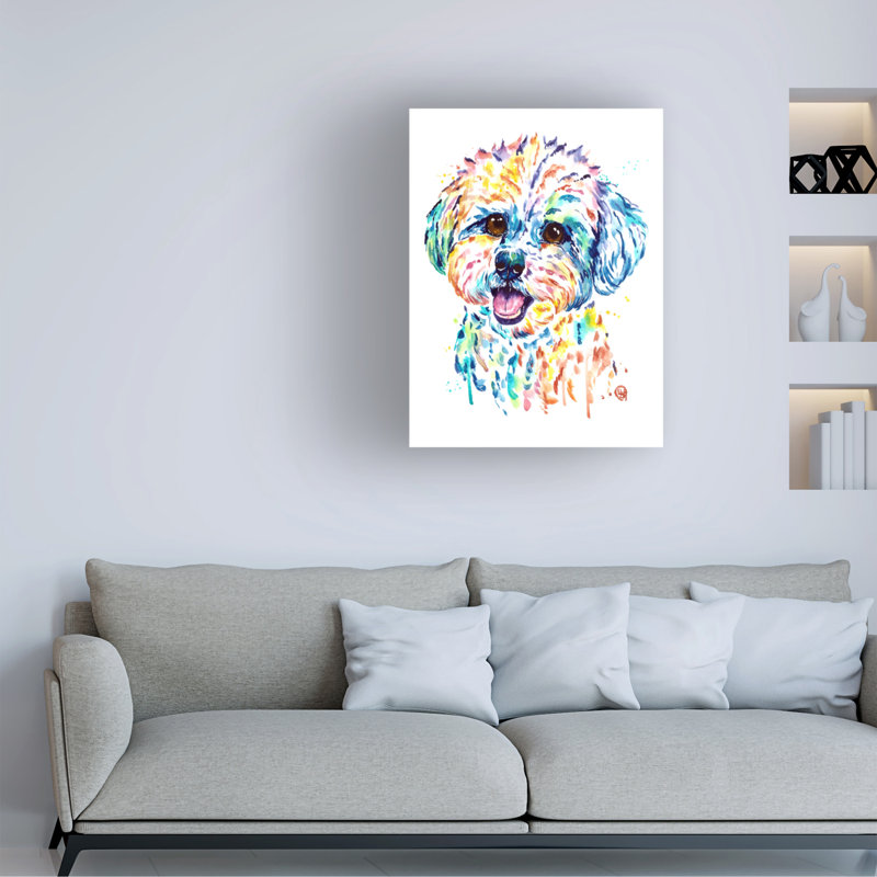 Art sur toile Lisa Whitehouse Bichon, H 19 po x l 14 po