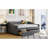 Full Size Upholstered Daybed With Two Drawers, Gray, Strong Base Structure-1622146957