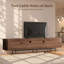 TV Stand Cabinet with Storage Walnut TV Unit for 65+ inch tv for Living Room Or Bedroom Mid-century Modern Wooden Media Console-222388235