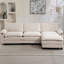 Canapé de style moderne en velours côtelé de L 113 po 3 + 1 de 113 po, canapé modulaire modulaire en nuage avec repose-pieds, éponge à haute résilience 35D et coussin épais double épaisseur, porte-gobelets, sacs de rangement-620022995
