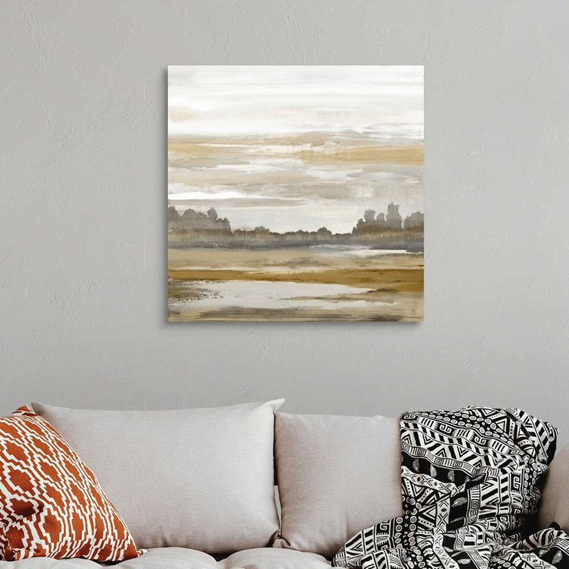 Reproduction d’art sur toile, "Landscape abstract" par David Moore, Toile tendue, H 30 po x l 30 po x P 1,25 po