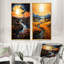 «Vangogh Village At Sunset», 2 pièces-1303132607-1303132604