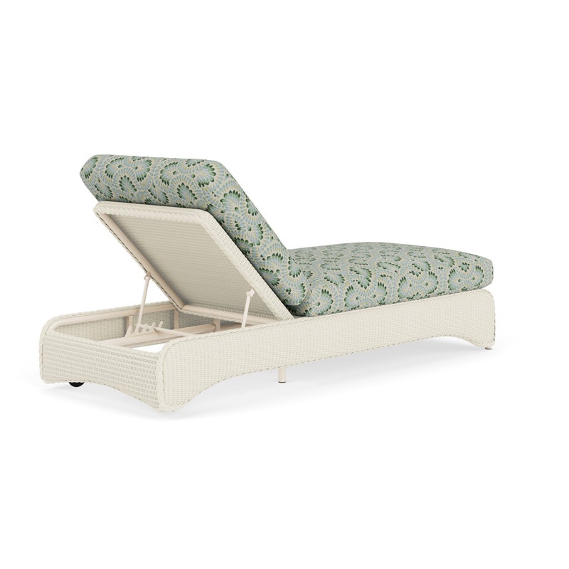 Loom Outdoor Chaise Lounge, Plume Spring, Hickory