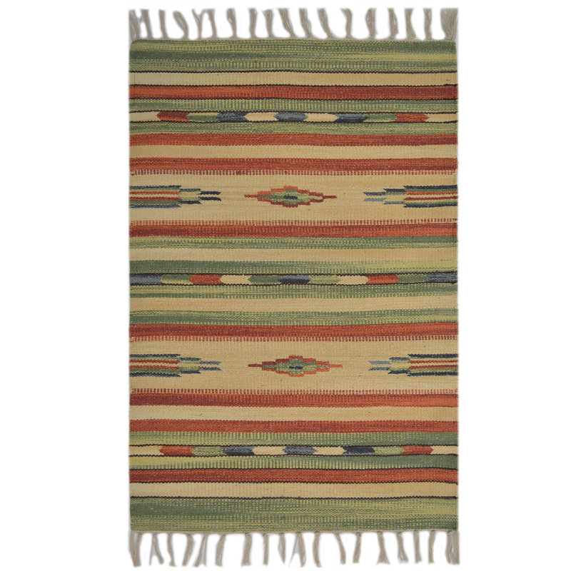 Country Southwestern Cotton Hand Woven Area Rug, Rectangle 60 x 90cm