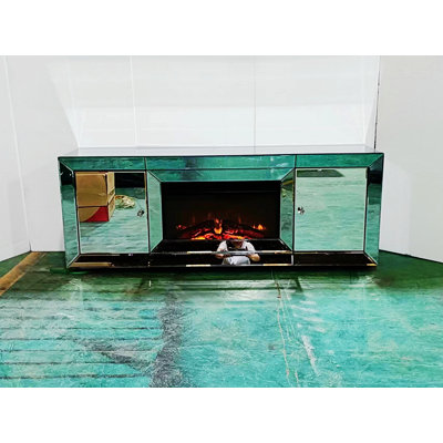 Multifunctional Combination TV Fireplace Cabinet Spacious Storage Space