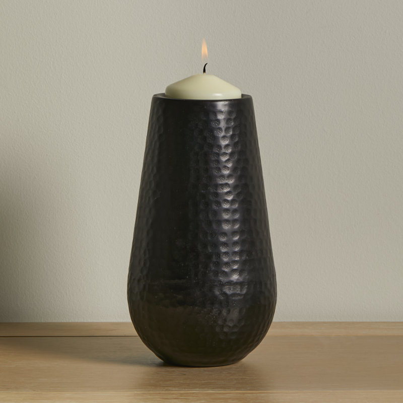 Colt 20cm Metal Candle Holder, Black Bronze