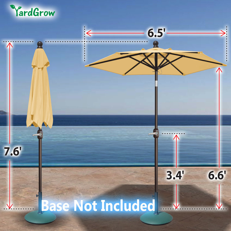 Parasol à DEL incliné pour l'extérieur, Beige