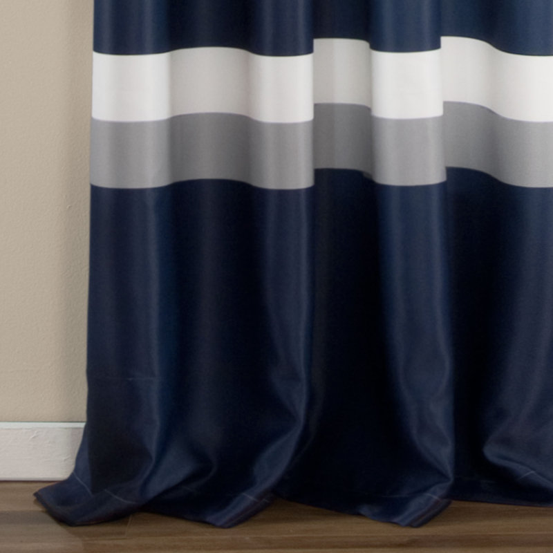 Alexander Room Darkening Curtain Pair, Navy, 52"W x 84"L