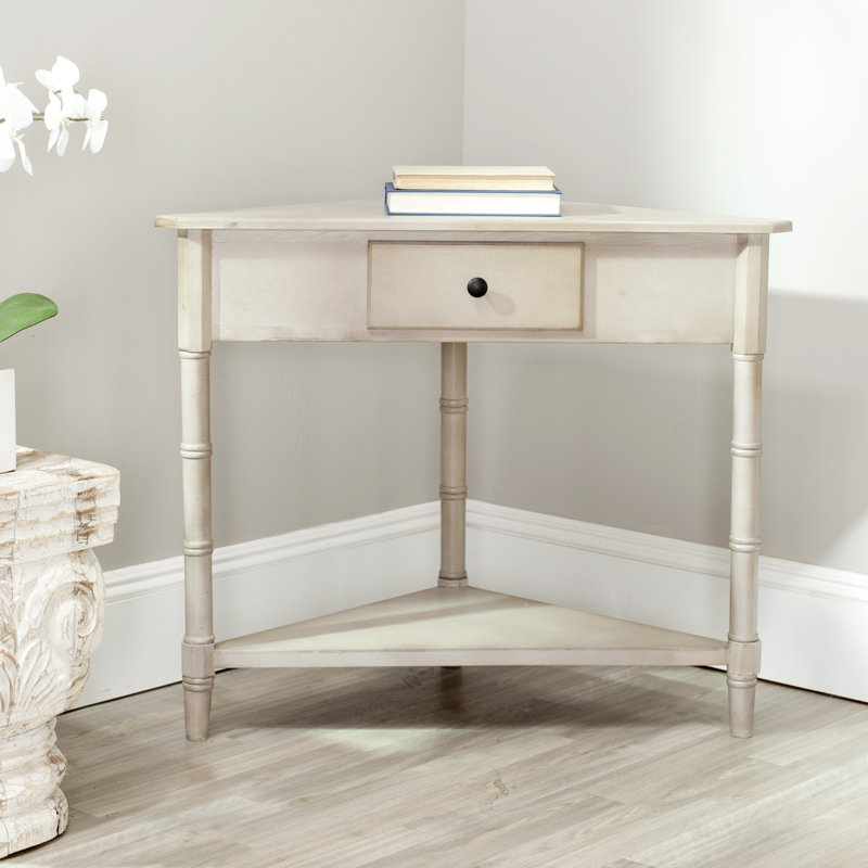 Meaux 86.11cm Solid Wood Console Table, Vintage Grey