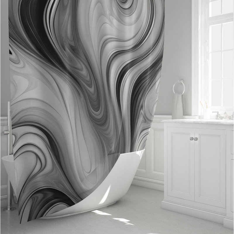 Rideau de douche avec tapis de bain SH01285, H 93 po x l 70 po