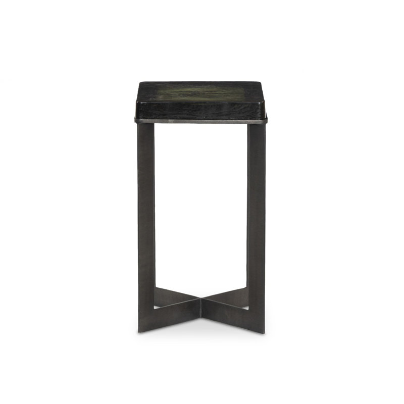 Lennie End Table, Burnished Charcoal, Moss