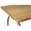 Coffin Solid Wood Top Metal Base Dining Table