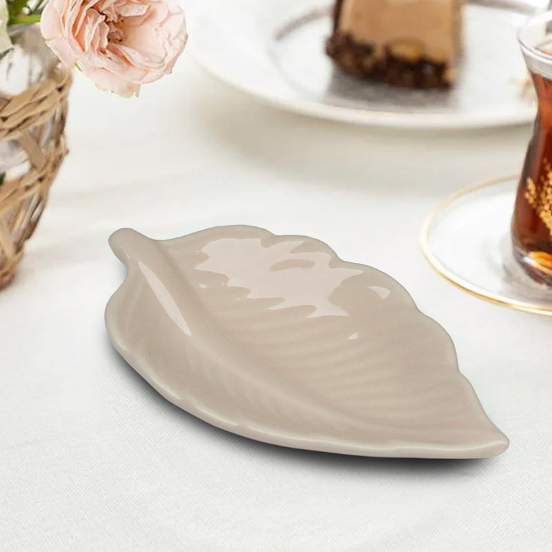 Lark Manor Dwaine Ceramic Condiment Server, Cream