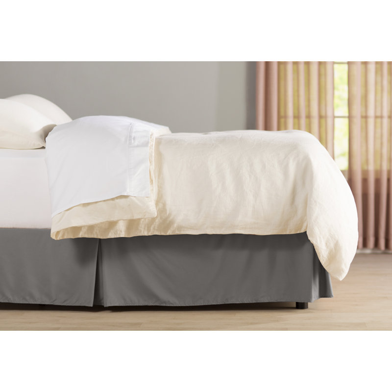 Jupe de lit en microfibre douce de 14 po Wayfair Basics® 1800 Series, Gris, Grand
