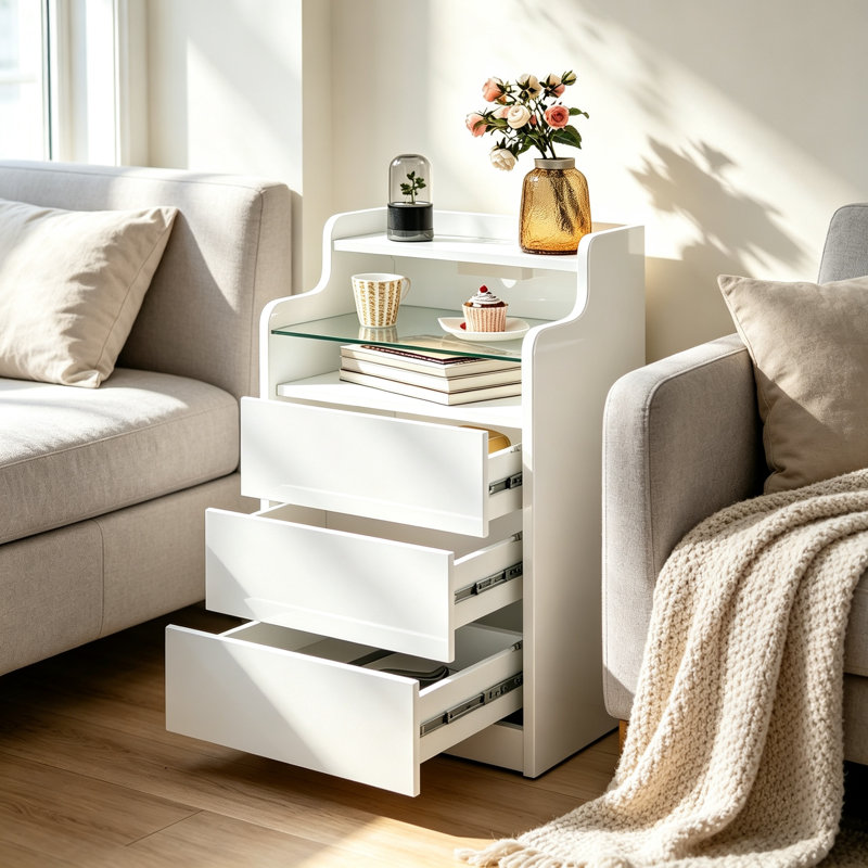 45 cm W Bedside Table