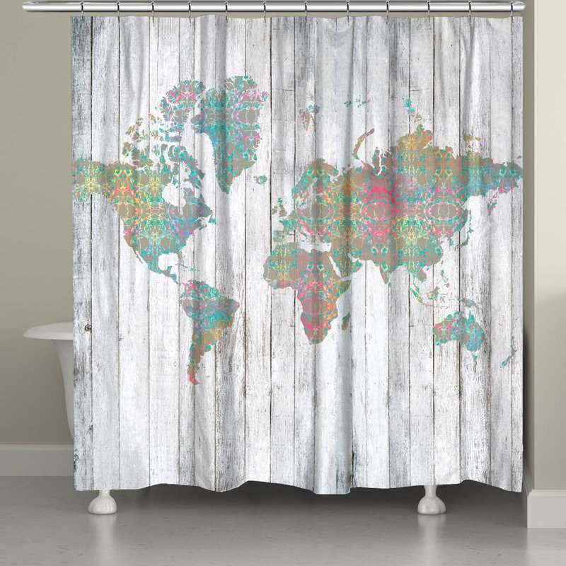 Rideau de douche simple map Wilton