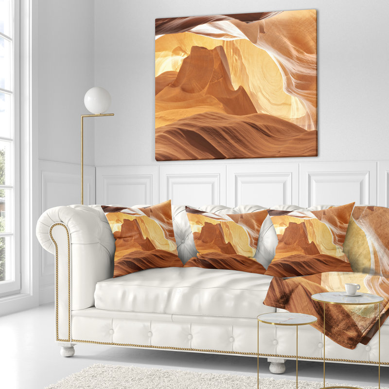 Coussin Landscape Antelope Canyon, 18 po x 18 po, Coussin décoratif