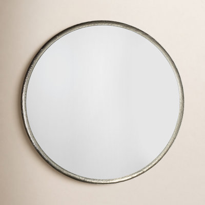 Refined Iron Round Mirror