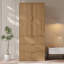 Armoire-penderie autoportante en bois avec miroir et 3 tiroirs l 70,9 po x l 29,9 po-1316336262