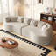 Canapé modulaire incurvé surdimensionné, 106,3 pouces, moderne, sans os, nuage, sans os, avec 6 coussins, canapé de luxe en chenille à quatre places en mousse à mémoire de forme profonde-8962096