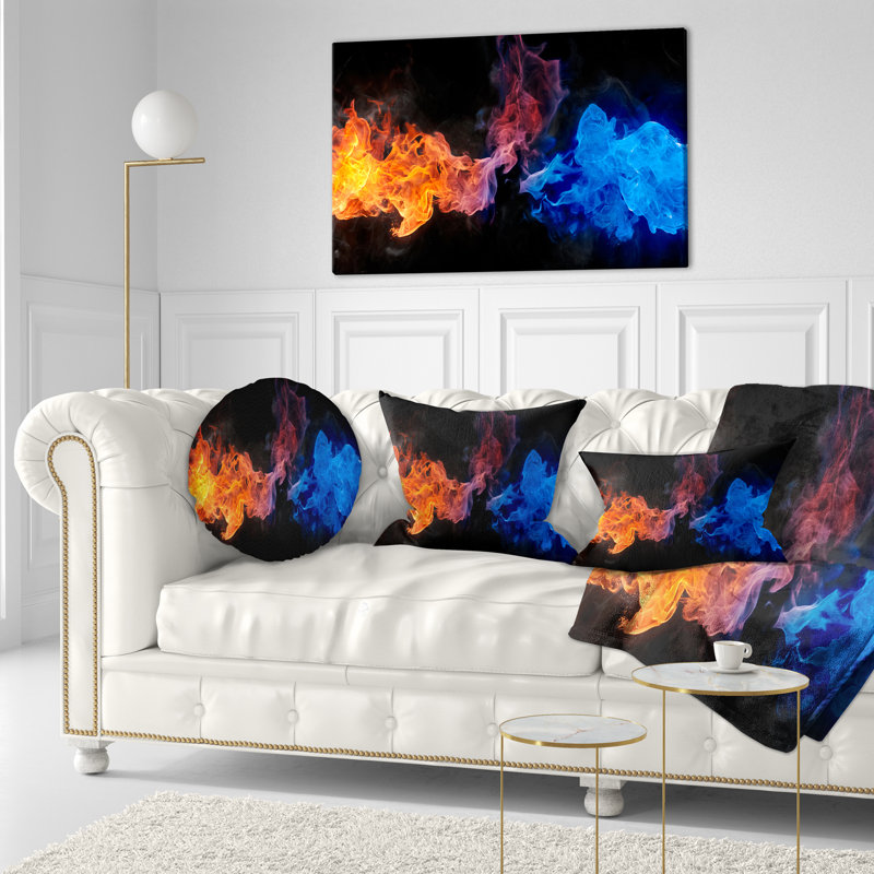 Coussin lombaire et contemporain fire