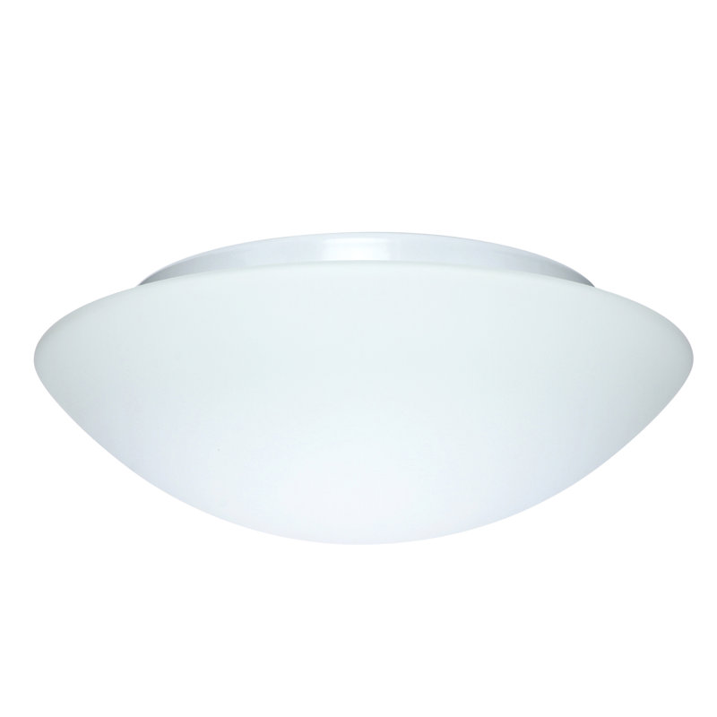 Plafonnier encastré pour cuve simple Besa, Blanc, H 3,875 po x l 12,625 po x P 12,625 po