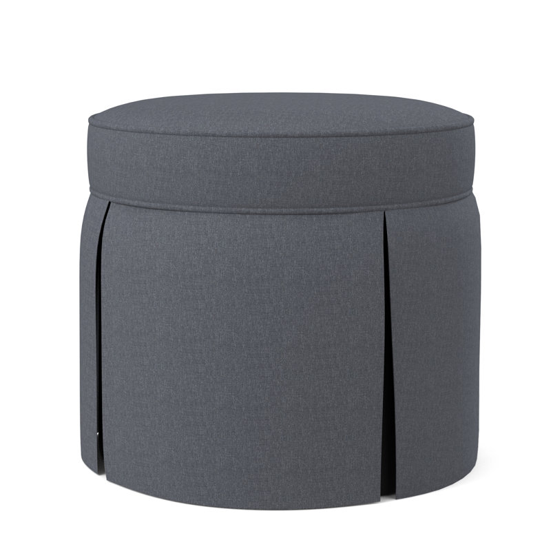 Bella Round Ottoman, Elise Harbor 100% Polyester