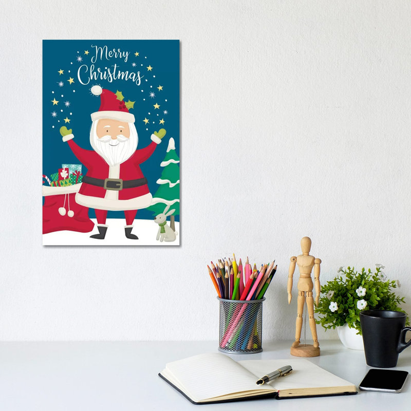 Christmas At The Cabin III by Dana Saulnier - Gallery-Wrapped Canvas Giclée on Canvas, 20.32 cm H x 30.48 cm W, Canvas