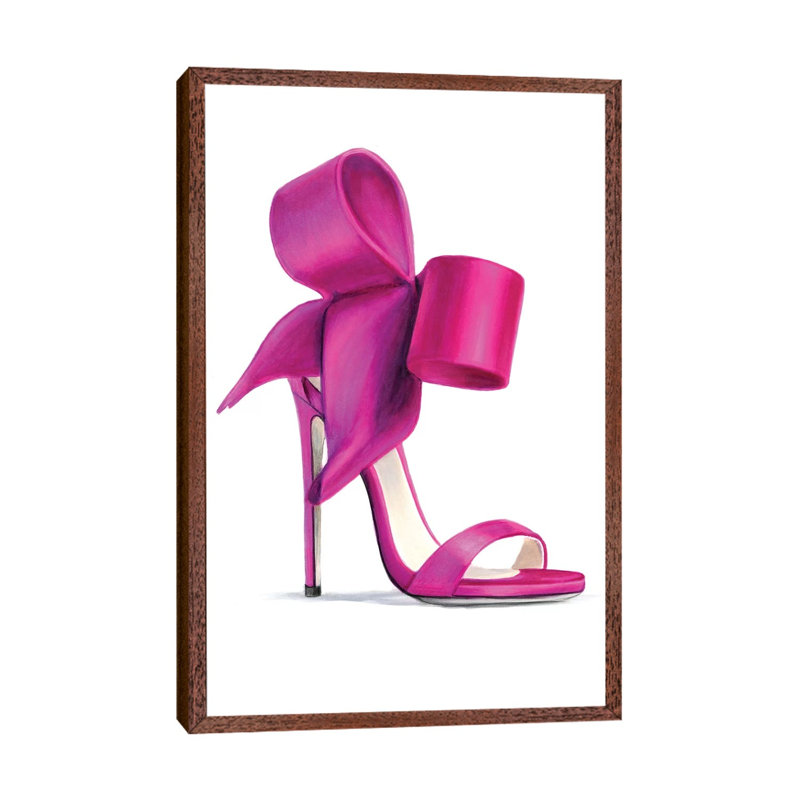 Pink by Svetlana Balta - Print on Canvas, 101.6cm H x 66.04cm W x 3.81cm D, Classic Brown Wood Floater Framed